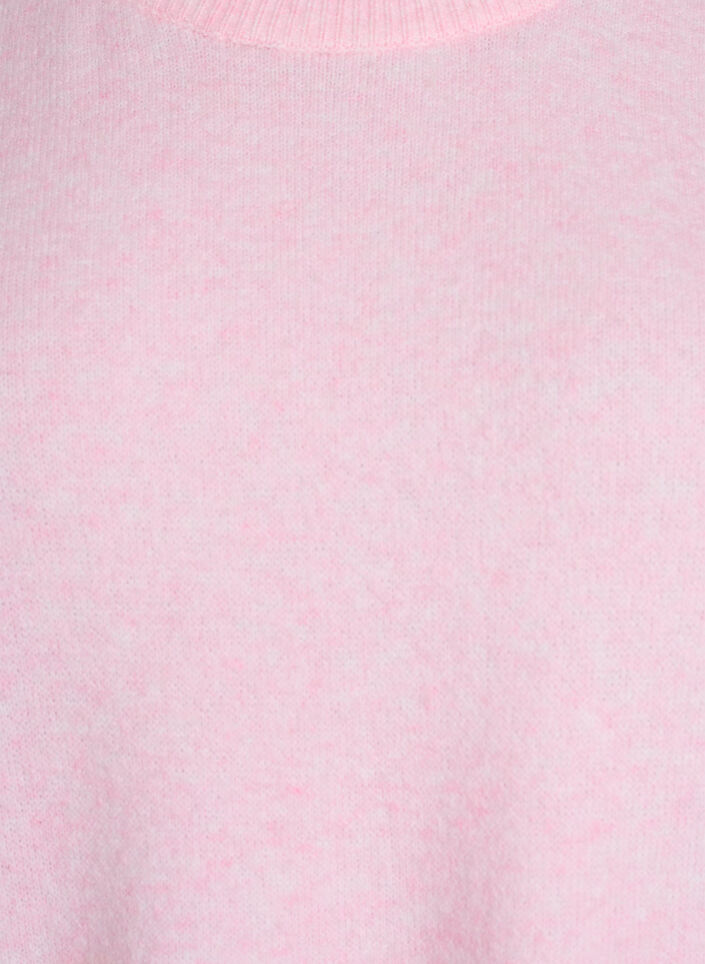 Loose knitted blouse with short sleeves, Rose, Packshot image number 2