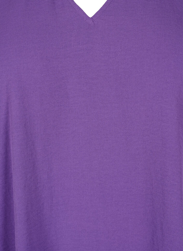 V-neck blouse with long sleeves, Pansy, Packshot image number 2