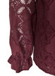 Long-sleeved blouse with lace pattern, Dark Bordeaux, Packshot image number 3