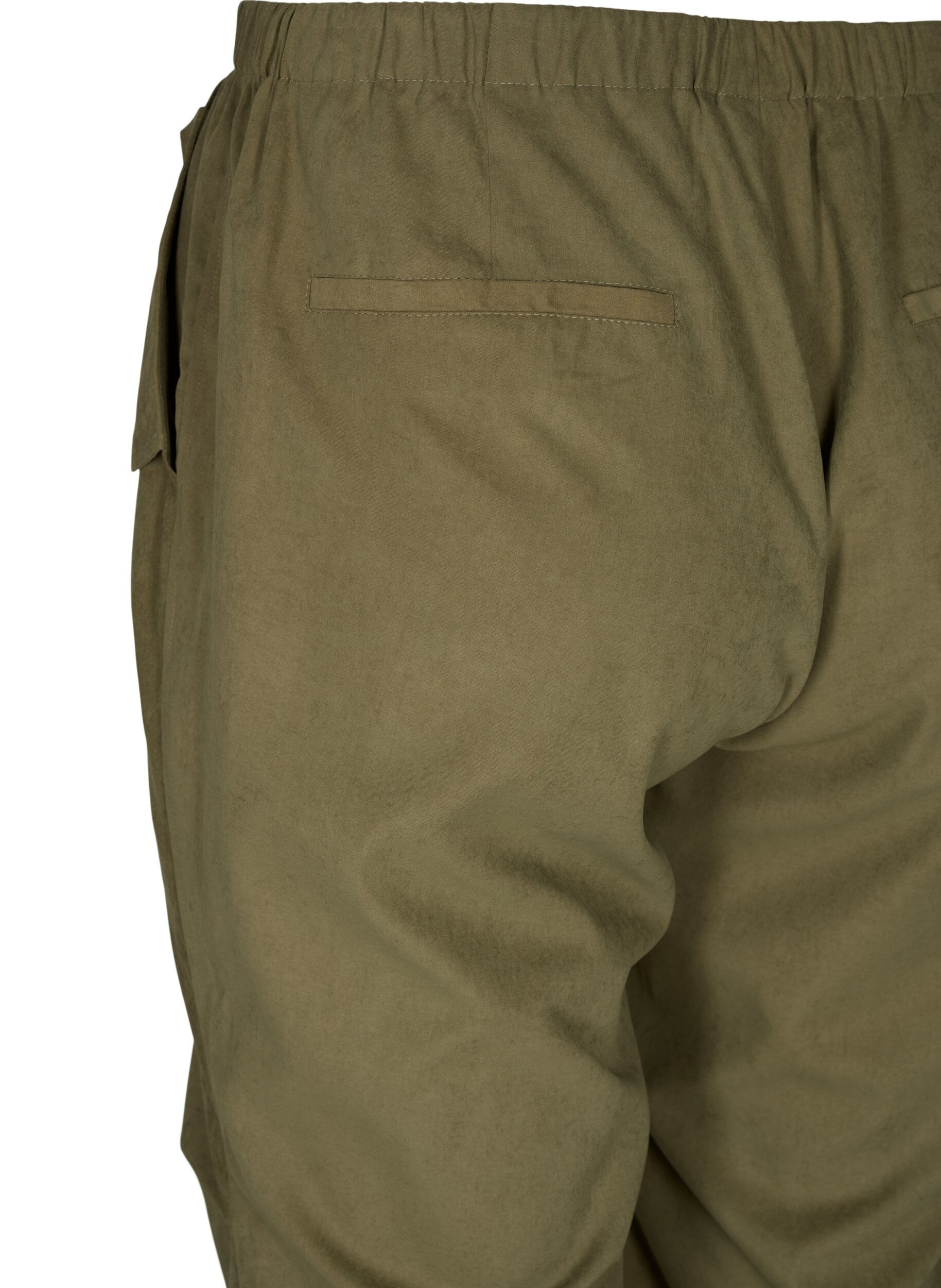 Zizzifashion Tapered fit pants with elastic, Martini Olive, Packshot image number 3