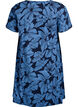 Short a-line dress with floral print, Blue, Packshot image number 1