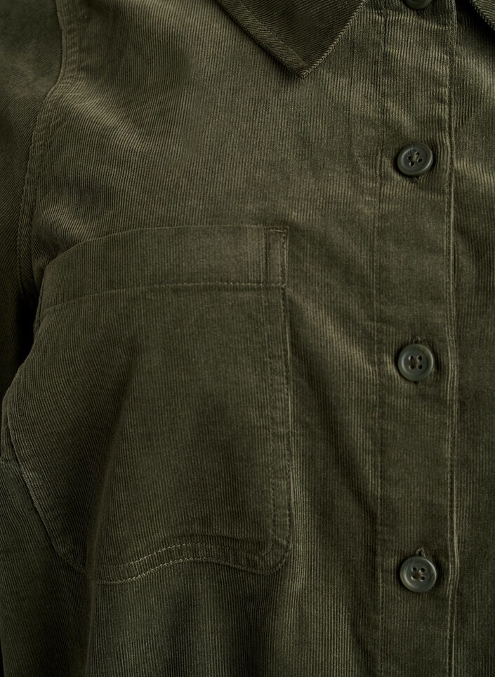 Corduroy jumpsuit with straight legs, Green, Packshot image number 2