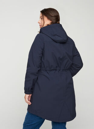 Hooded softshell jacket, Night Sky solid, Model image number 2
