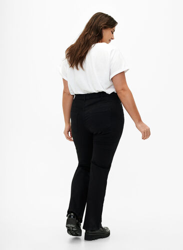 High-waisted Ellen bootcut jeans, Black, Model image number 1