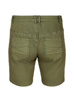 Close-fitting denim shorts, Green, Packshot image number 1