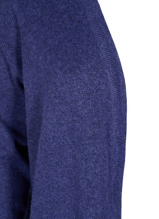 Marled knit cardigan with pockets, Deep Cobalt Mel., Packshot image number 2