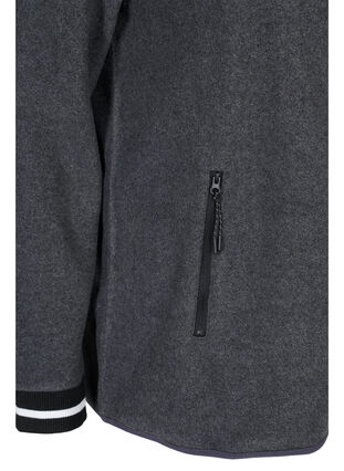 Sports jacket with high neck collar and pockets, Dark Grey Melange, Packshot image number 3