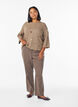 Jumper with hearts and 3/4 sleeves, Brown, Model image number 1