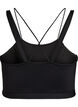 Sports bra with cross detail at the back, Black, Packshot image number 1