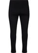 Viscose leggings with front slits, Black, Packshot image number 1