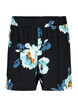 Loose-fitting shorts in viscose, Black Big Flower, Packshot image number 0