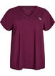 Loose training t-shirt with v-neck, Red, Packshot image number 0
