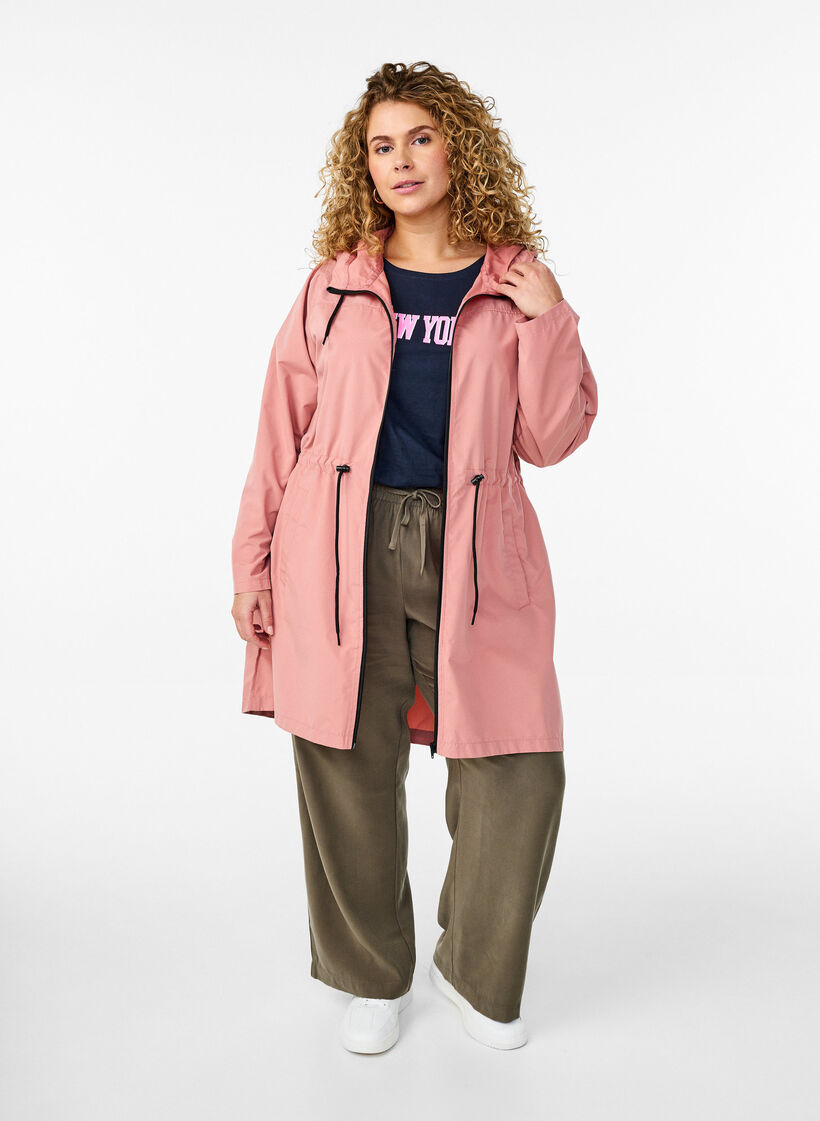 FLASH - Lightweight parka with a hood, Rose, Model image number 1