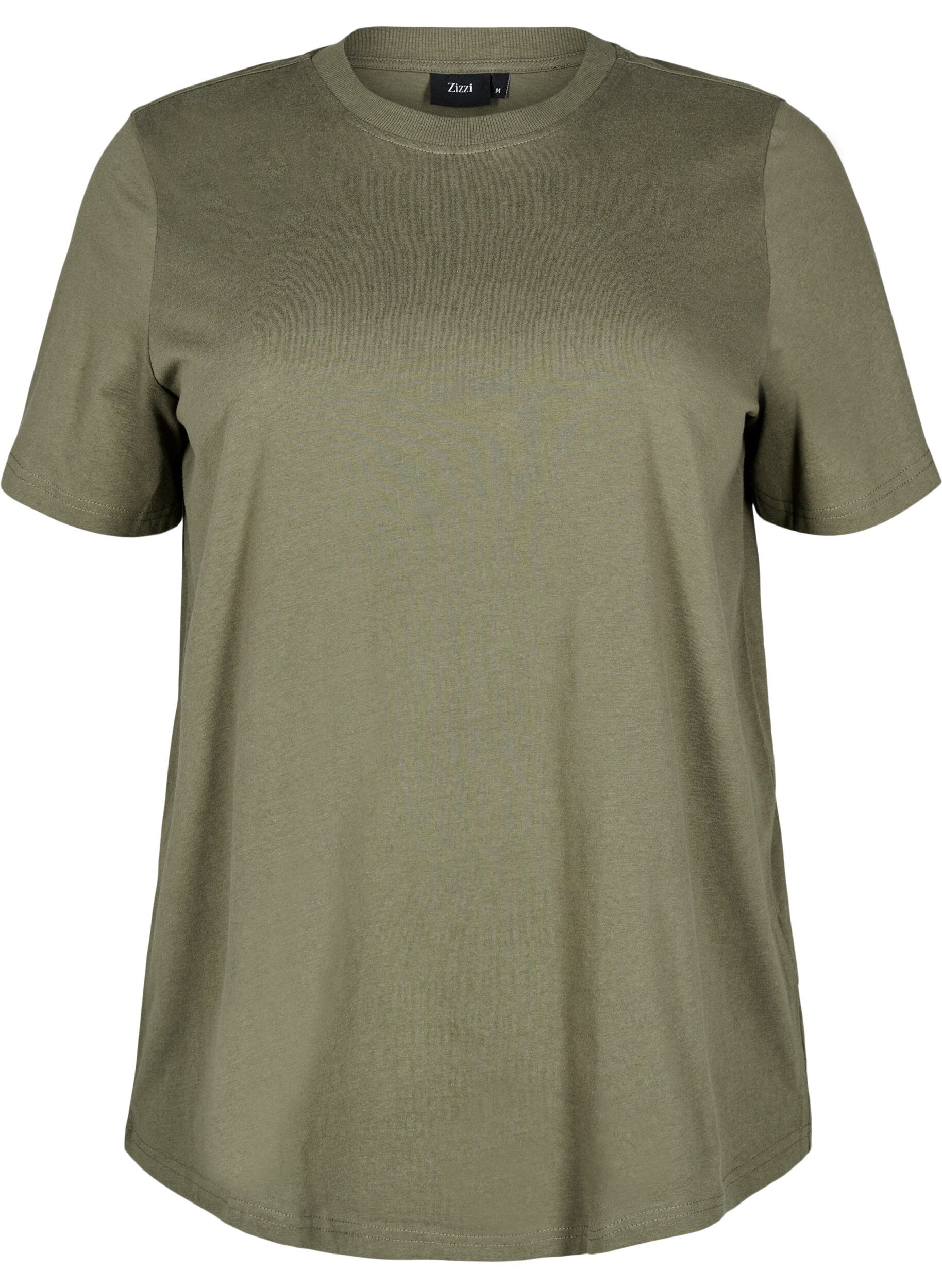Basic cotton T-shirt with round neck
