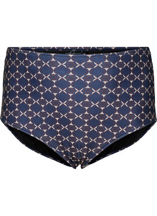 High-waisted bikini bottoms with print, Seventies Print AOP, Packshot image number 0