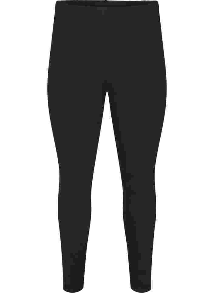 Leggings in cotton with lining, Black, Packshot image number 0