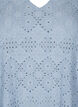 Short dress with v-neck and hole pattern, Cashmere Blue, Packshot image number 2