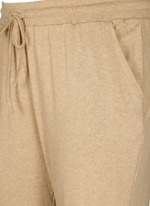 Marled trousers with drawstring and pockets, Beige Melange, Packshot image number 2