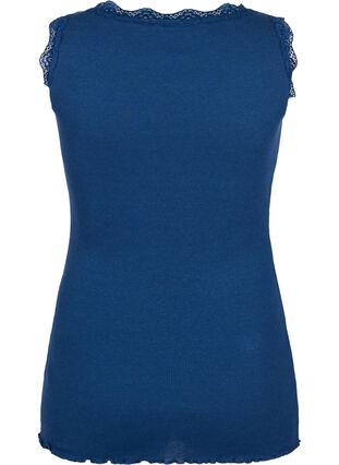 Top with lace trim, Insignia Blue, Packshot image number 1