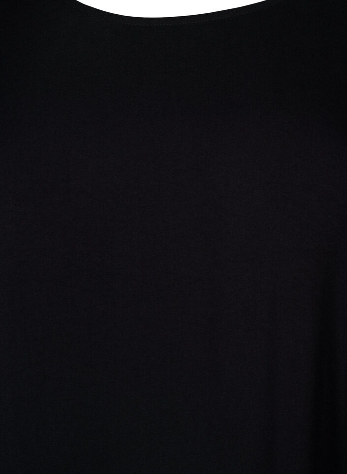 FLASH - Dress in viscose with cutline, Black, Packshot image number 2