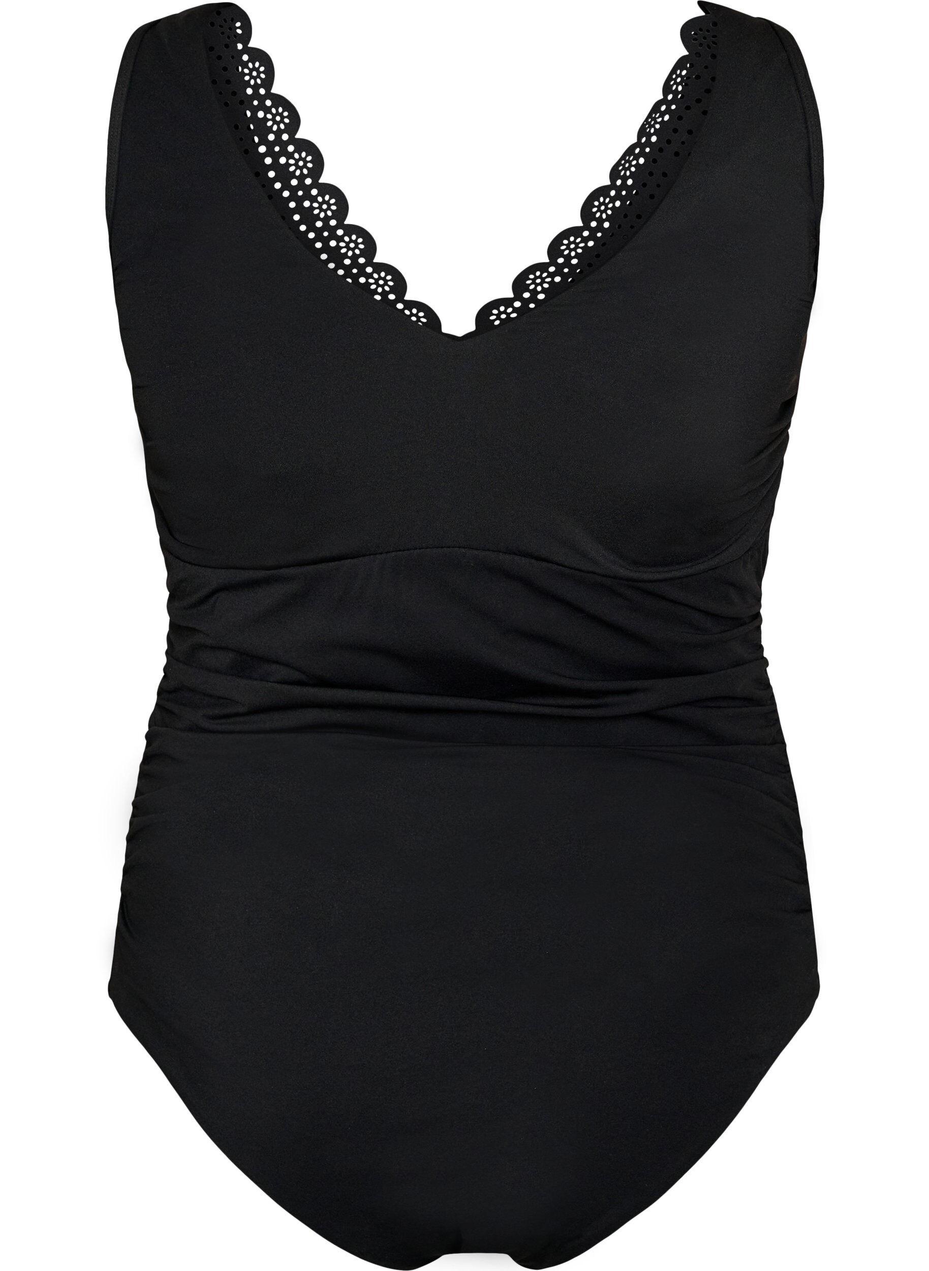 ZizzifashionSwimsuit with padded top and cut-out back detail, Black, Packshot image number 1
