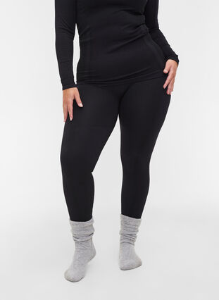 Seamless patterned ski tights, Black, Model image number 2