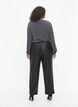 Faux leather trousers with pockets, Black, Model image number 1
