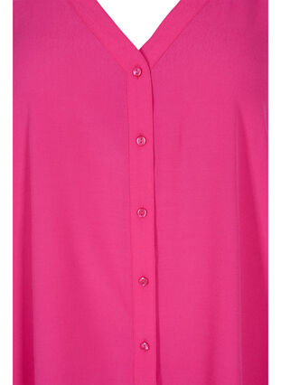 Viscose top with buttons, Beetroot Purple, Packshot image number 2