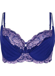 Full cover bra with underwire and lace, Clematis Blue ASS, Packshot