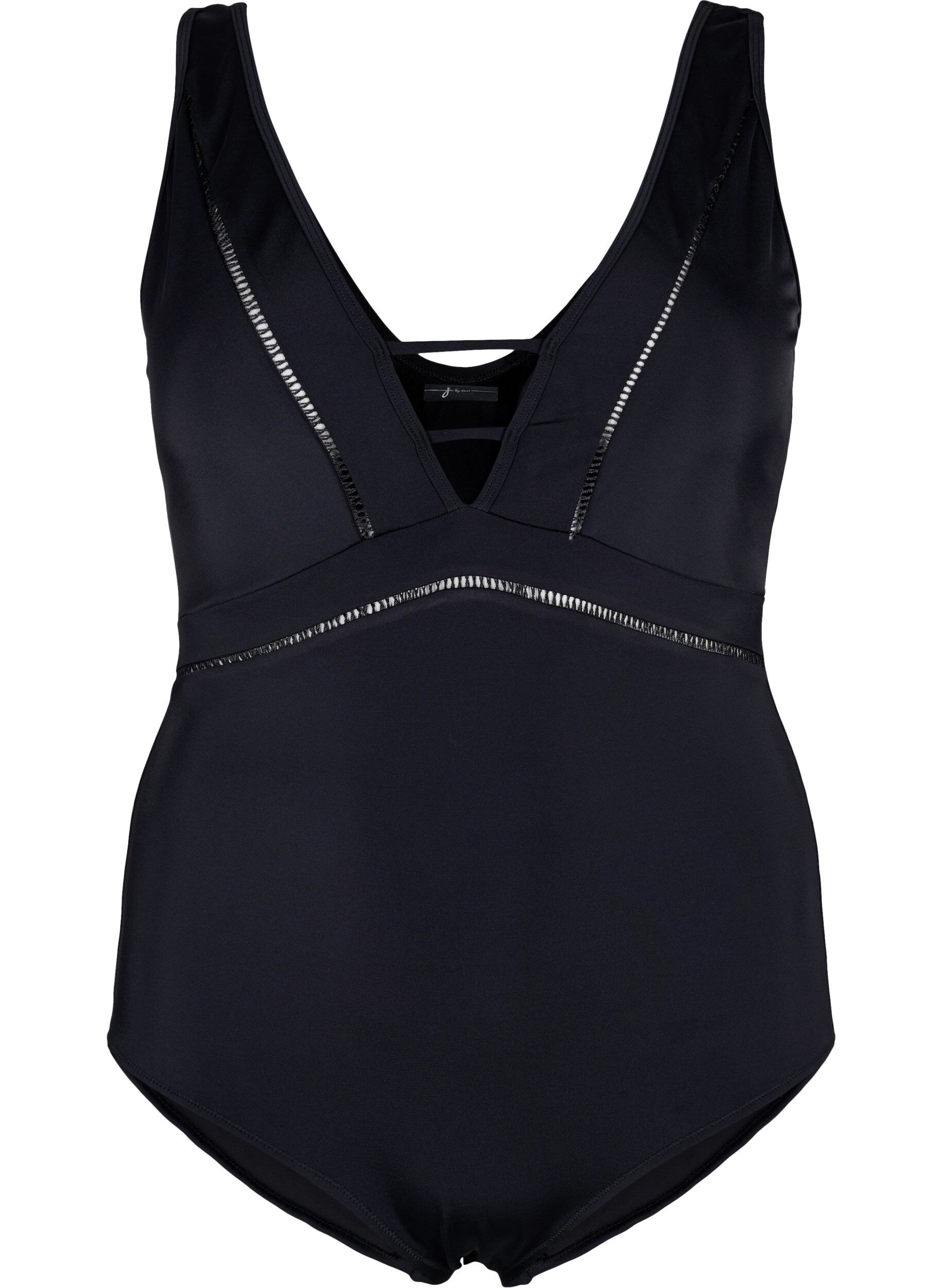Zizzifashion Swimsuit with band detail, Black, Packshot image number 0