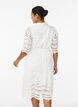 Shirt dress in broderie anglaise with a tie-belt, White, Model image number 2