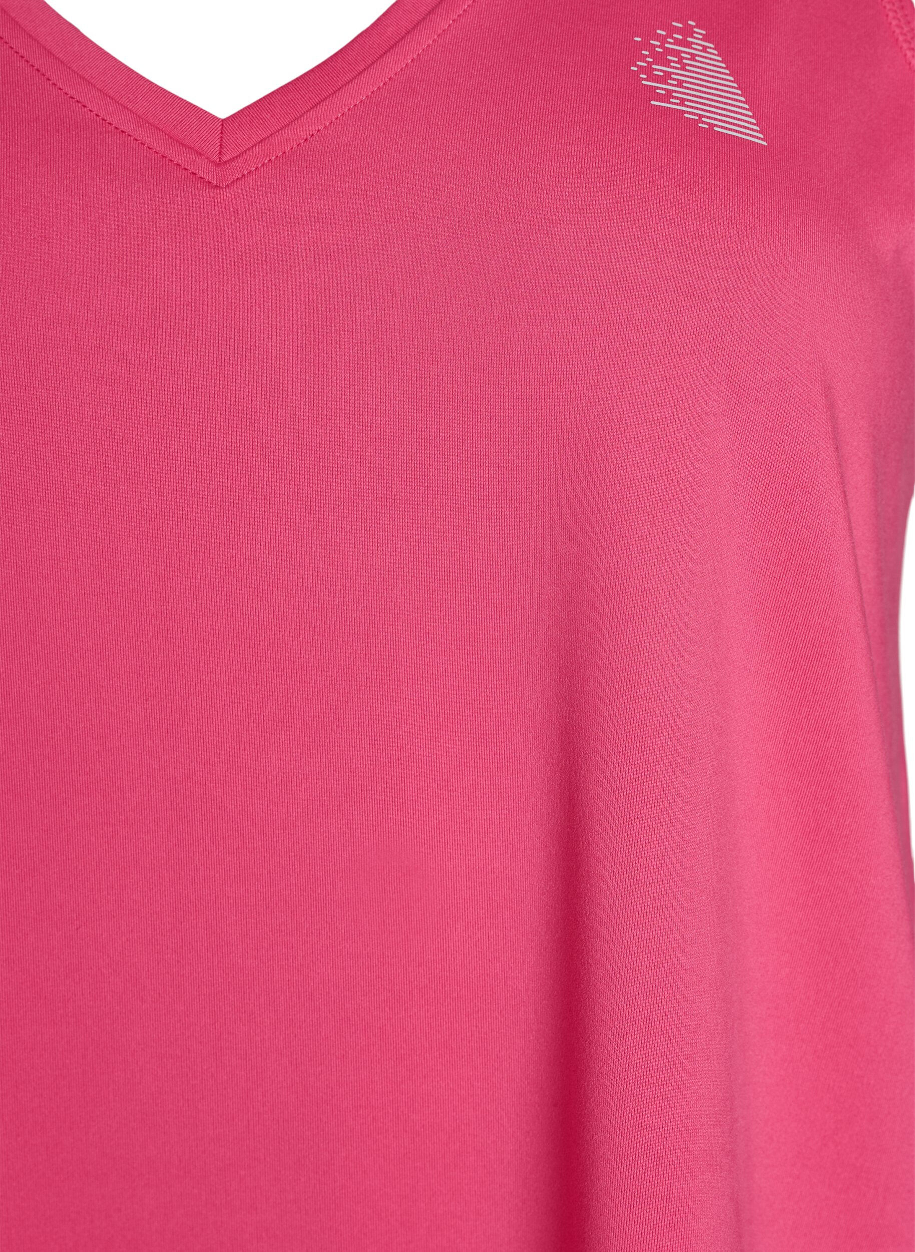 Zizzifashion Sports top with V-neck, Pink, Packshot image number 2