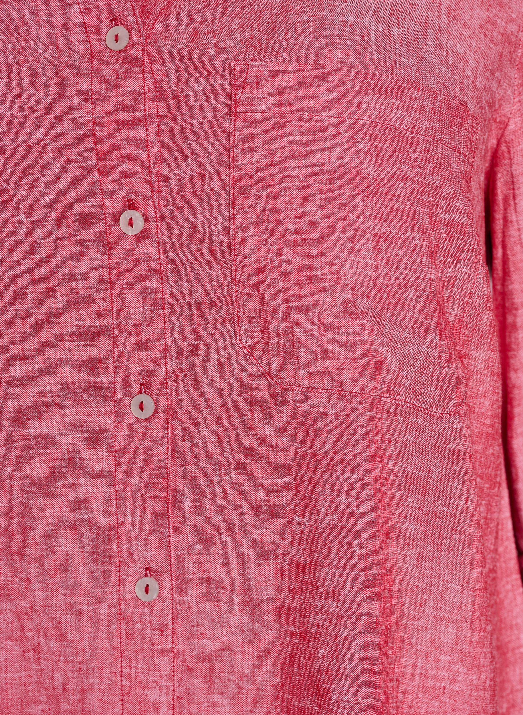 ZizzifashionShirt in linen and viscose with 3/4 sleeves, Red, Packshot image number 2