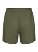 Loose-fitting viscose shorts with ribbing, Thyme, Packshot image number 1