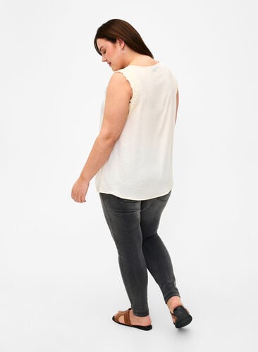 Viona regular waist jeans, Dark Grey Denim, Model image number 1