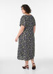 Viscose midi dress with a floral print, Black, Model image number 1