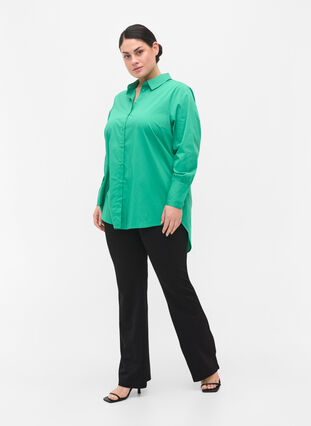 Long-sleeved shirt with high cuffs, Holly Green, Model image number 2