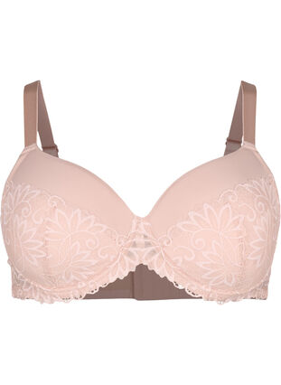 Lace bra with underwire and padding, Pink Tint, Packshot image number 0