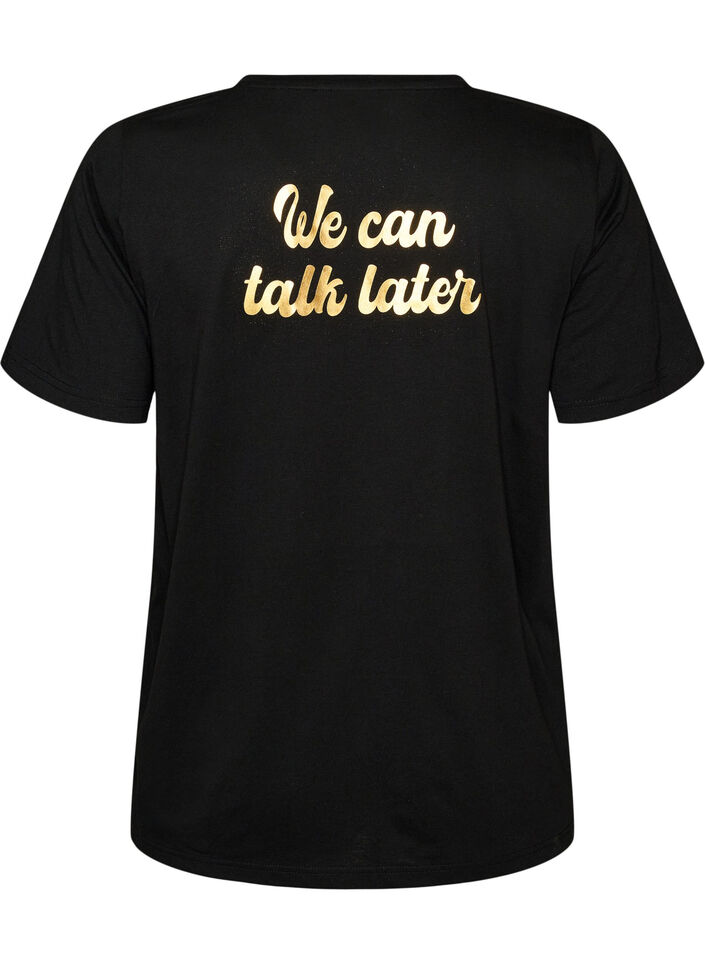 T-shirt with motif, Black, Packshot image number 1