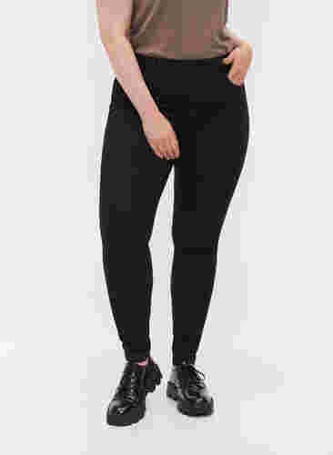 High-waisted super slim Amy jeans , Black, Model image number 3