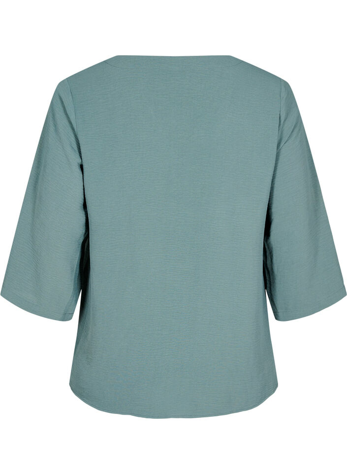FLASH - Blouse with 3/4 sleeves, Green, Packshot image number 1