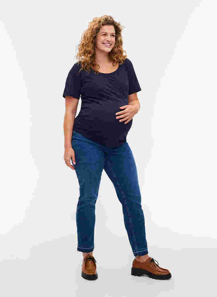 Maternity T-shirt in cotton, Night Sky, Model image number 3