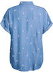 Denim-look lyocell shirt with floral embroidery, Light Blue, Packshot image number 1