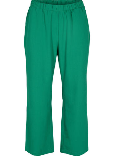 Flared trousers with pockets, Verdant Green, Packshot image number 0