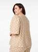 Blouse with loose sleeves and a v-neck, Beige, Model image number 2