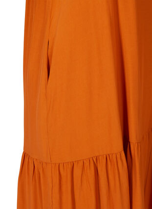 Short-sleeved dress with A-line cut and pockets, Autumnal, Packshot image number 2