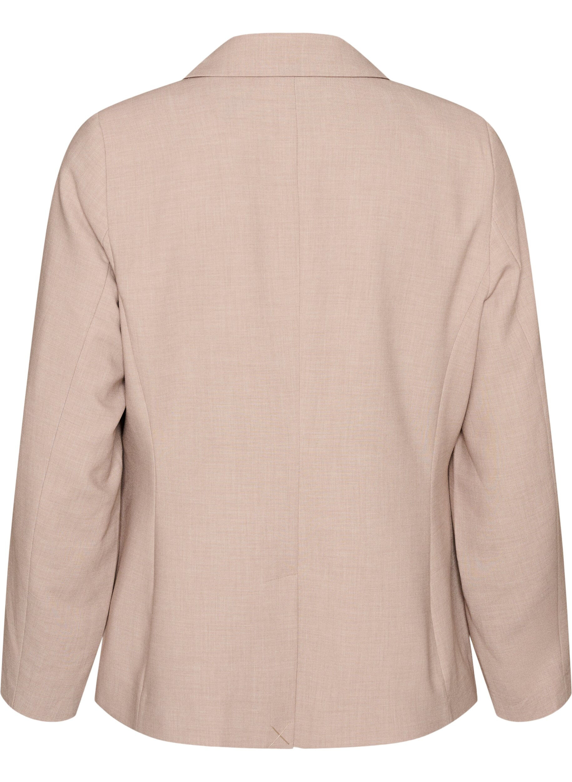 Zizzifashion Classic blazer with single button closure and pockets, Beige, Packshot image number 1