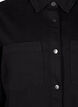 Denim shirt with buttons and chest pockets, Black, Packshot image number 2