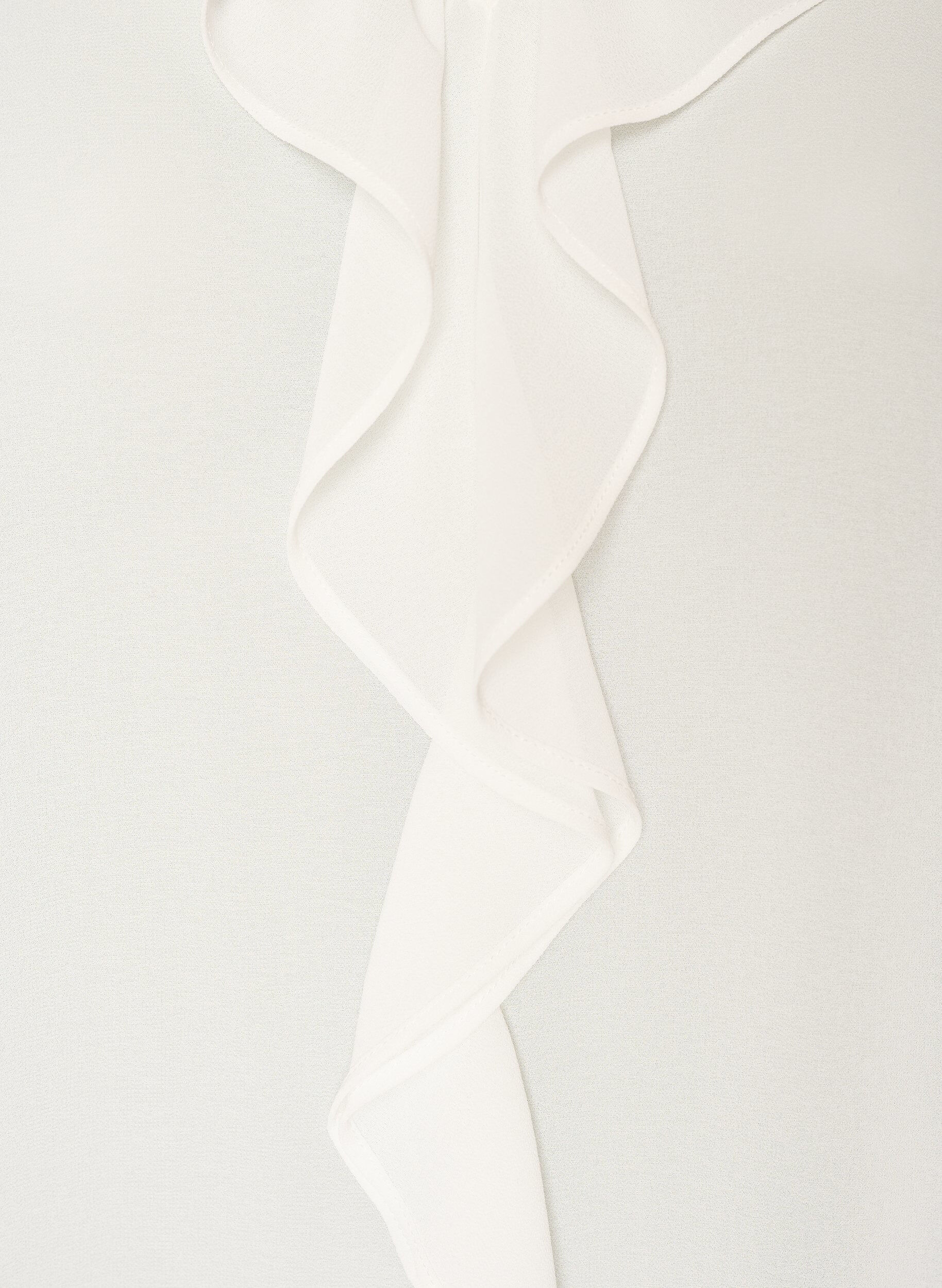 ZizzifashionTunic with ruffles and 3/4 sleeves, Vanilla, Packshot image number 2