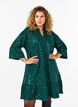 Sequin dress with a V-neck and 3/4 sleeves, Rain Forest, Model image number 0